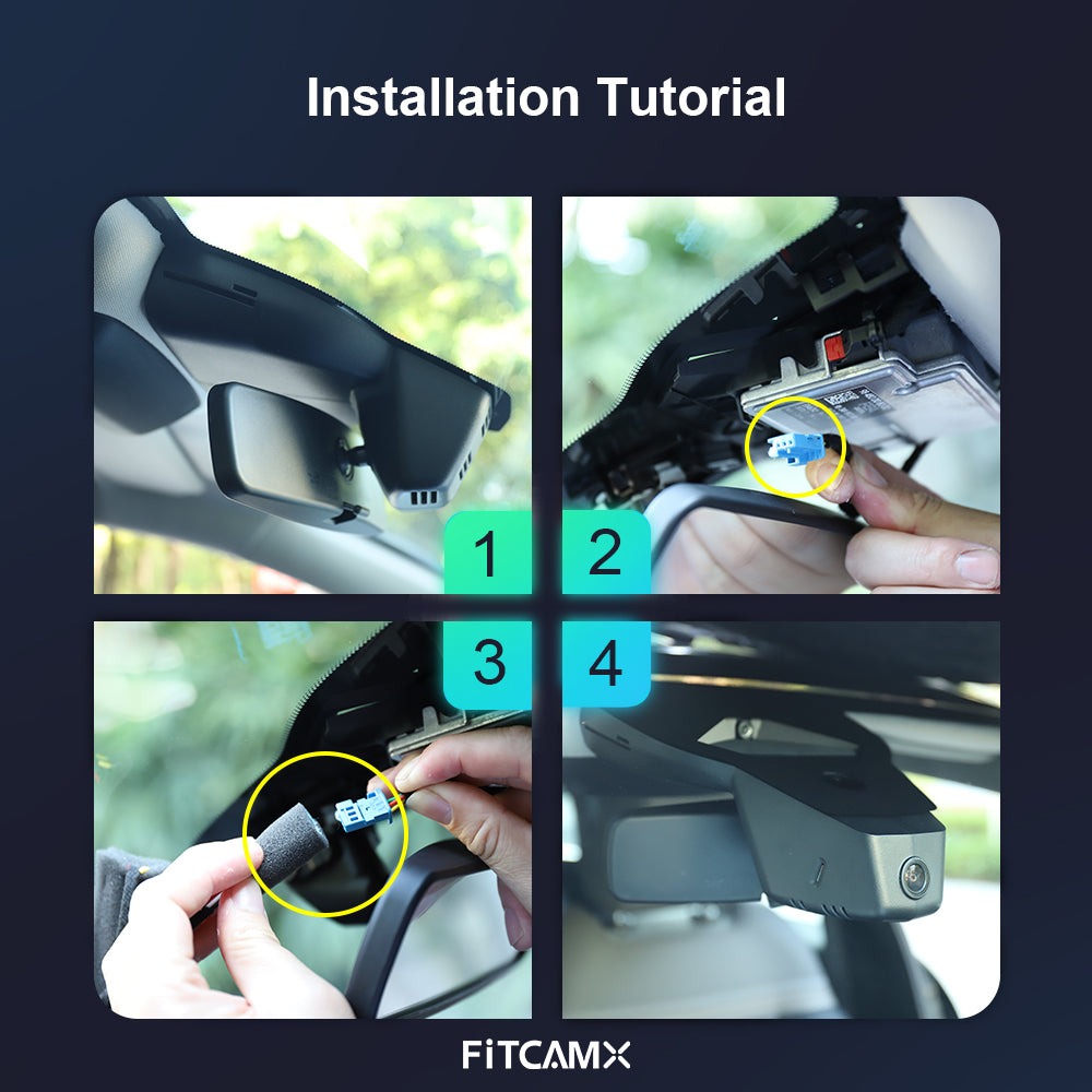 Installation av Fitcamx dashcam i Citroën ë-C5 Aircross i 4 steg